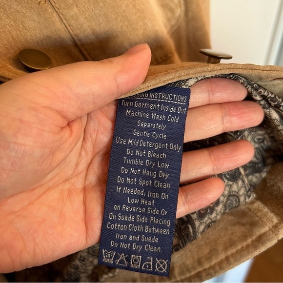 Vintage Tan suede Utility short jacket - Picture 8 of 10